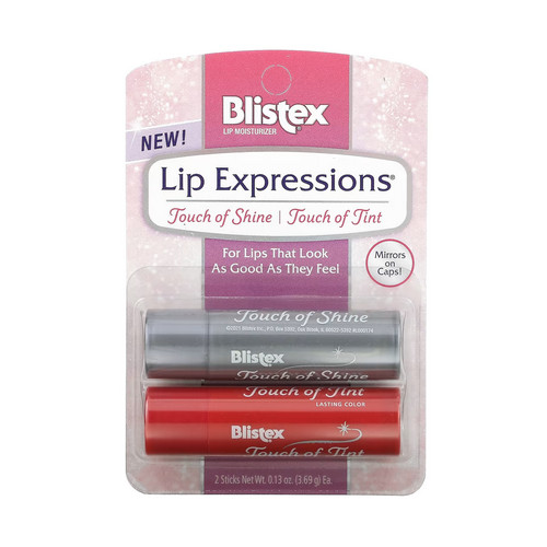بليستيكس Lip Expressions مرطب الشفاه لمسة من اللمعان / الصبغة  2 قطعة 3.69 جرام لكل منها