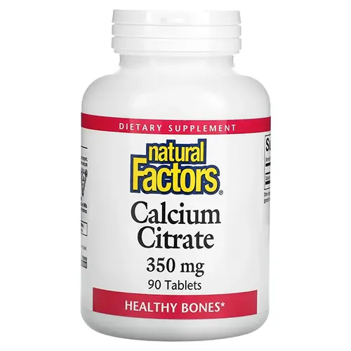 ناتشرل فاكتورز‏ سترات الكالسيوم 350 مل جرام 90 قرص لدعم صحة العظام