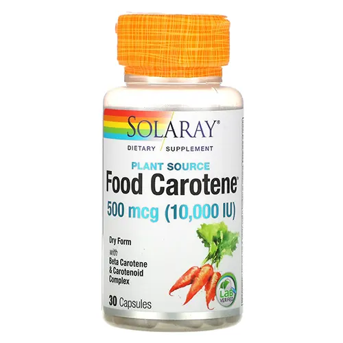 سولاري فوود كاروتين نباتي 500 ميكرو جرام 30 كبسولة نباتية مجففة مع بيتا كاروتين ومركب كاروتينويد