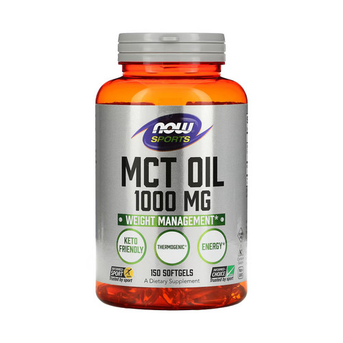 زيت MCT الرياضي ناو سبورت يحتوي على 1000 مل جرام 150 كبسولة هلامية من ناو فودز