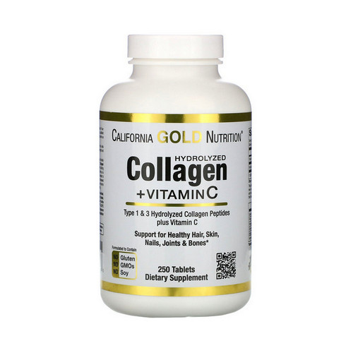 ببتيدات الكولاجين المتحللة من كاليفورنيا جولد ناتشر فيتامين سي 250 قرص