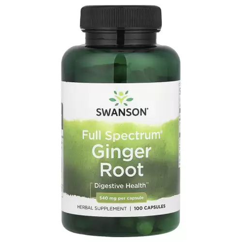 Swanson Vitamins, جذور الزنجبيل Full Spectrum® ، 540 ملجم ، 100 كبسولة