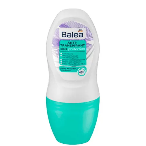مزيل العرق بالية رول اون مضاد للتعرق 5 في 1 حماية خالية من الألومنيوم 50 مل