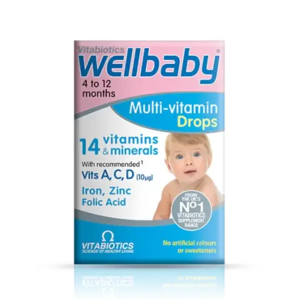 Vitabiotics Wellbaby Multi-vitamin Drops 30 ml ويل بيبي فيتامينات لصحة أفضل لطفلك