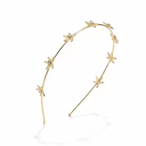 مشبك شعر نسائي بتصميم نجمة أنيق - لون ذهبي أنيق