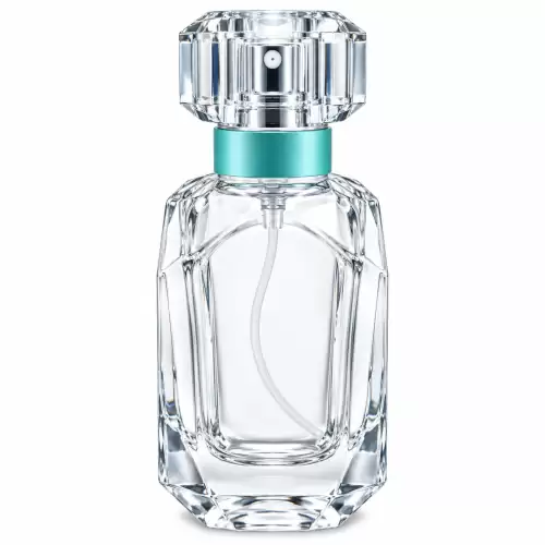 زجاجة عطر جلاكسي زجاج فروست بغطاء - 50 مل - أبيض - قابلة لإعادة التعبئة (فك وتركيب)