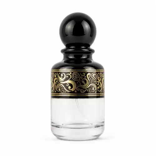 زجاجة عطر زجاجية كورة شرقي فارغة بتصميم عربي فاخر قابلة لإعادة التعبئة (فك وتركيب) 50 مل