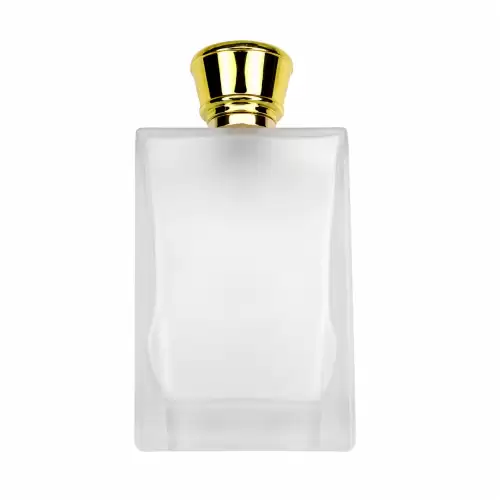 زجاجة عطر زجاجية فراري مصنفر فارغة مع غطاء ذهبي قابلة لإعادة التعبيئة (فك وتركيب) 100 مل