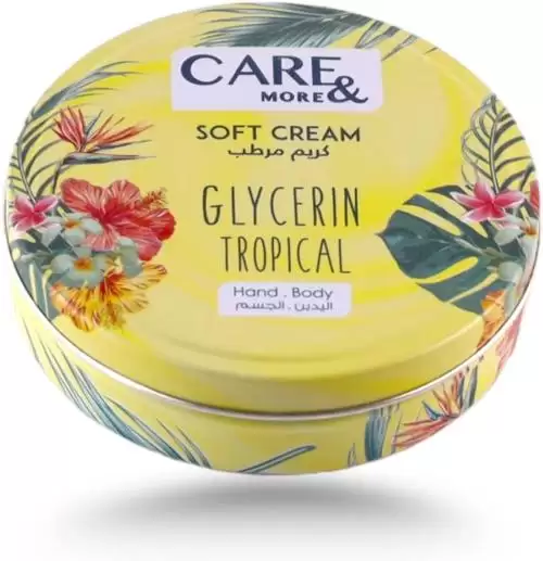 كريم مرطب للجسم واليدين بالجلسرين تروبيكال من كير آند مور – 75 مل