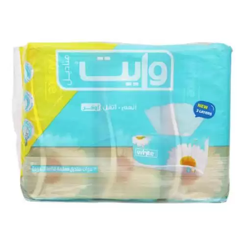 عرض3عبوات مناديل ورقية ناعمة من وايت (White).