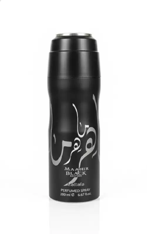 بخاخ ماهر بلاك اديشن معطر للجسم من لطافة 200 مل
