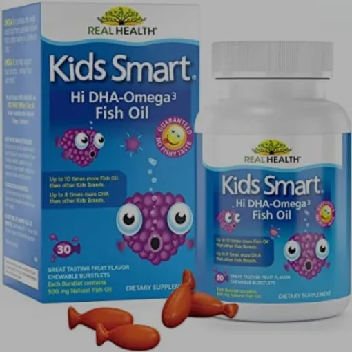 Bioglan Kids Smart Omega 3 Fish Oil, 30 Chewable Burstlets مكمل زيت السمك الذكي للأطفال