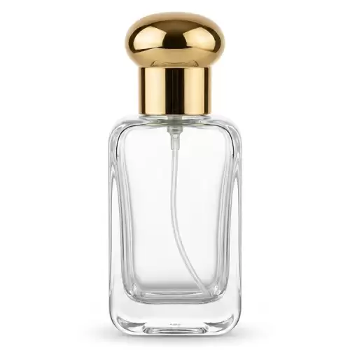 زجاجة عطر زمرد شفافة فارغة 30 مل قابلة لإعادة التعبئة (الوان متعددة) ( فك و تركيب )