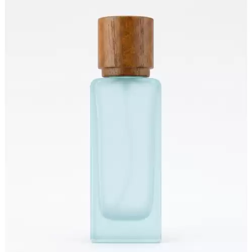 زجاجة عطر عساف فارغة - 100 مل - أزرق - قابلة لإعادة التعبئة (كبس)