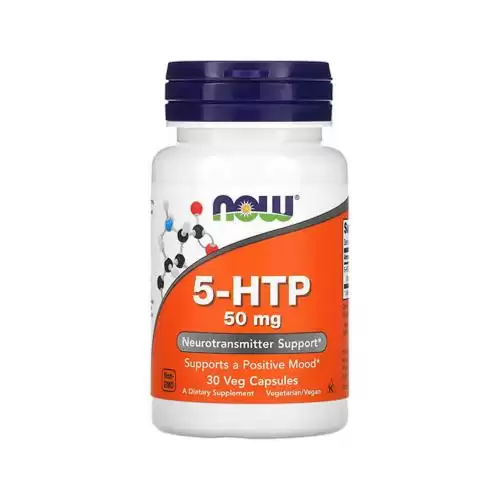 ناو فودز‏ HTP 5-هيدروكسيتريبتوفان، 50 ملجم، 30 كبسولة نباتية
