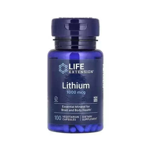لايف إكستانشن‏, ليثيوم، 1000 مكجم، 100 كبسولة نباتية