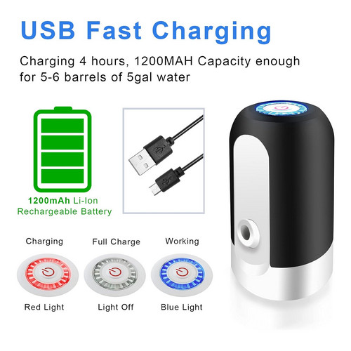 ديسبنسر USB لضخ وتوزيع المياه الكهربائي بسعة 5 جالون