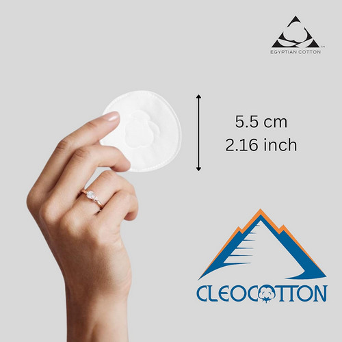 Cleocotton شرائط دائرية متعدد الاستخدام من القطن الفاخر 100% قطن مصري 100 قطعة	