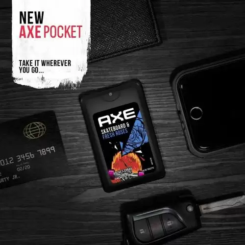 Axe بيرفيوم سبراي ومزيل عرق للجيب برائحة لوح التزلج والورود الطازجة حجم 17 مل