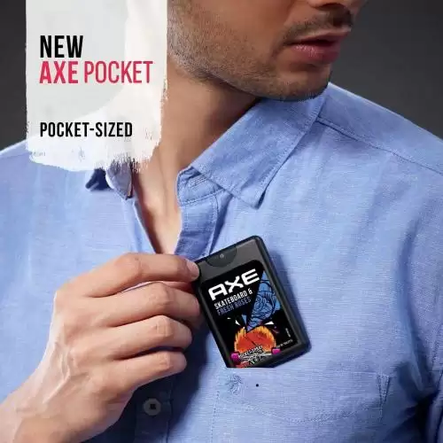 Axe بيرفيوم سبراي ومزيل عرق للجيب برائحة لوح التزلج والورود الطازجة حجم 17 مل