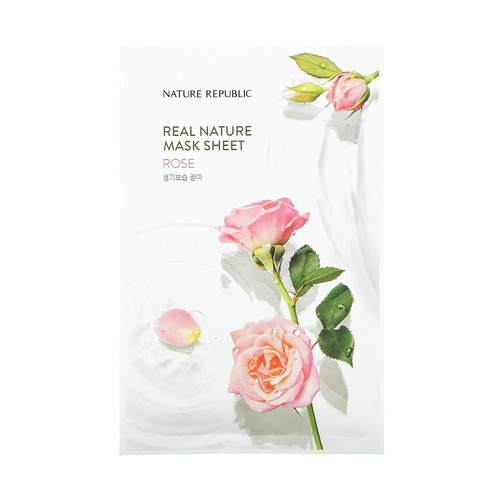 Nature Republic قناع ورقي تجميلي من Real Nature بالورد قناع ورقي واحد 23 مل