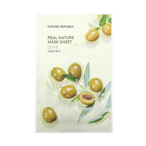 Nature Republic (ناتور ريبابليك)‏ قناع ورقي تجميلي من Real Nature زيتوني قناع ورقي واحد 23 مل