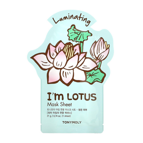 Tony Moly I`m Lotus قناع ورقي تجميلي لبشرة مشرقة 21 جرام