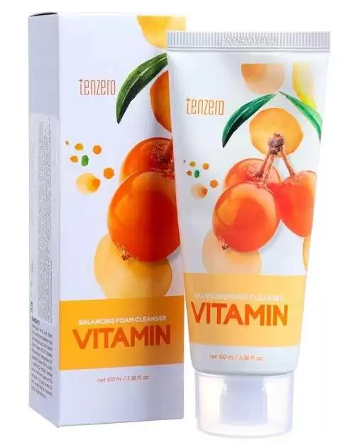 غسول رغوي بخلاصة الفيتامينات لتنظيف البشرة بعمق من تينزيرو – 100 مل