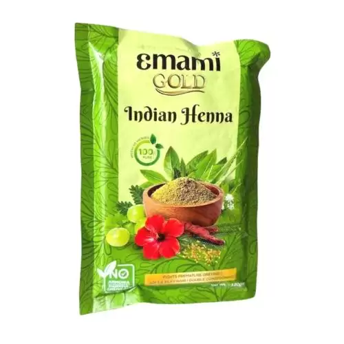 حناء امامي جولد الهندية 100% نقية، مع الأعشاب حجم 120 جرام