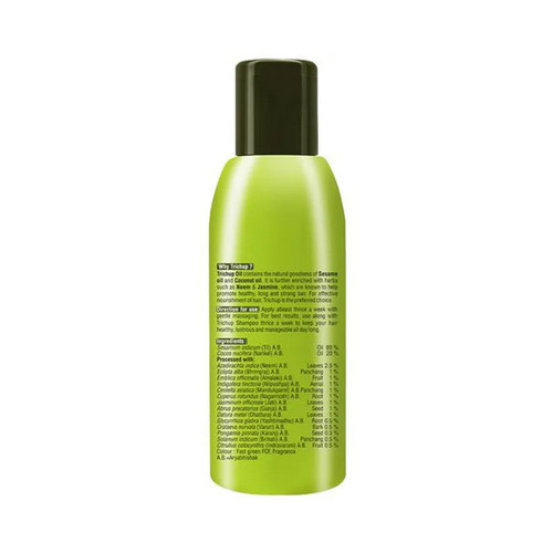 زيت الشعر تريشوب بزيت السمسم وزيت جوز الهند - لشعر صحي وطويل وقوي، 0% زيوت معدنية وسيليكون بحجم 200 مل