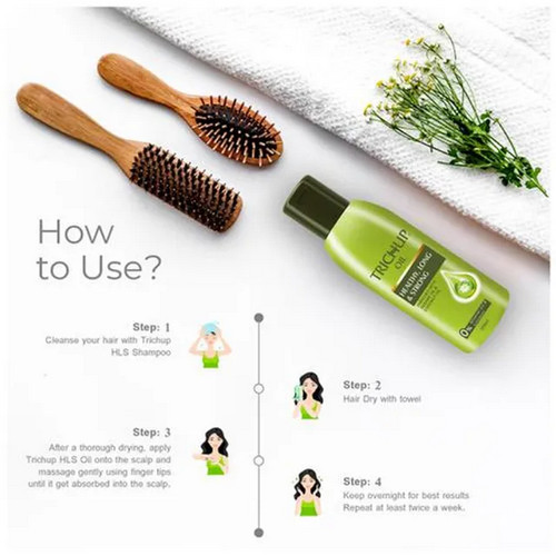 زيت الشعر تريشوب بزيت السمسم وزيت جوز الهند - لشعر صحي وطويل وقوي، 0% زيوت معدنية وسيليكون بحجم 200 مل