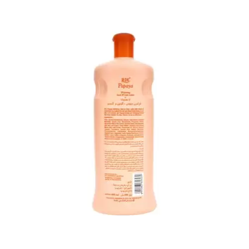 لوشن البابايا لتفتيح اليدين والجسم من آر دي إل – 600 مل