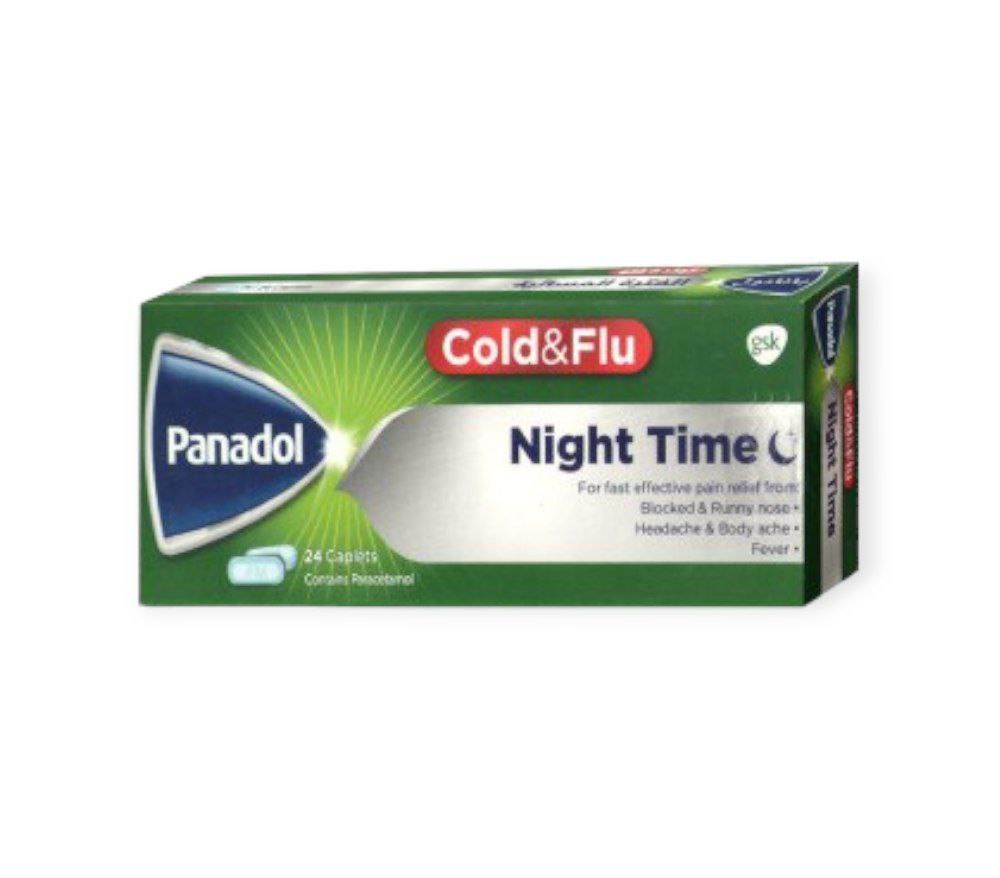 Panadol Cold And Flu 24Tablets أقراص بنادول كولد أند فلو لعلاج أعراض البرد والإنفلوانزا