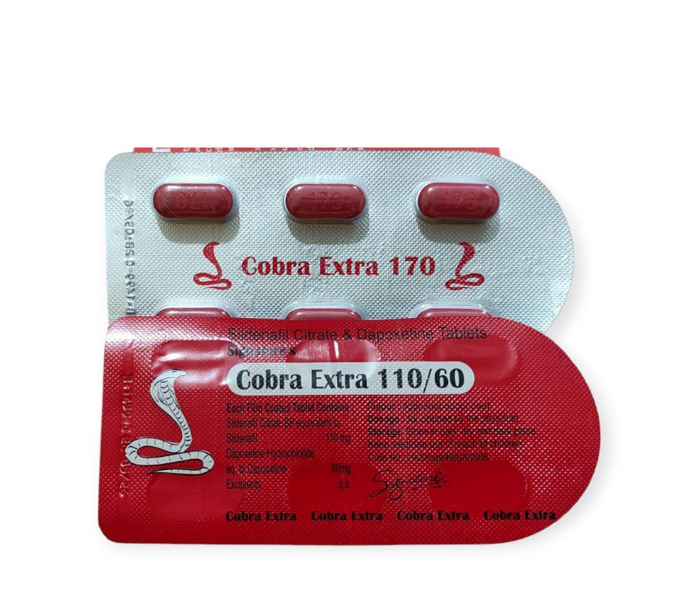 Cobra Extra 170 mg 6 Tablets كوبرا اكسترا احمر هندي لعلاج ضعف الانتصاب عند الرجال