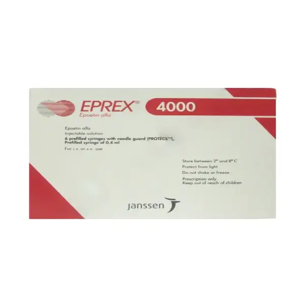 EPREX 4000 IU 6 Ampoules لعلاج فقر الدم المتعلق بالفشل الكلوي