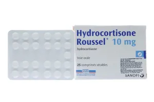 HYDROCORTISONE ROUSSEL 10 mg Sanofi aventis 25 tab لعلاج إلتهابات الجسم المختلفة