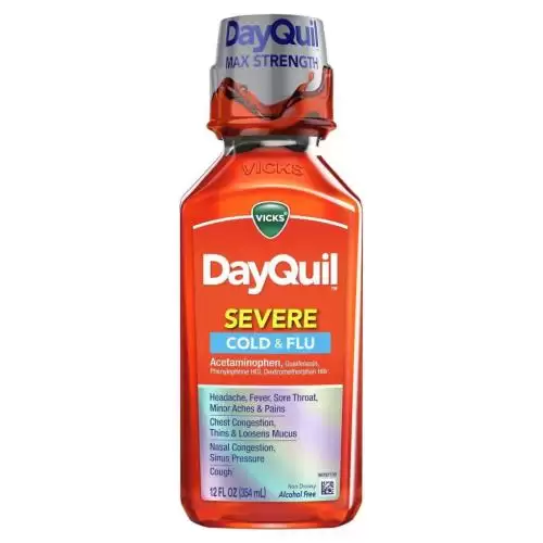 dayquil severe cold and flu 345ml لعلاج اعراض البرد والانلفونزا