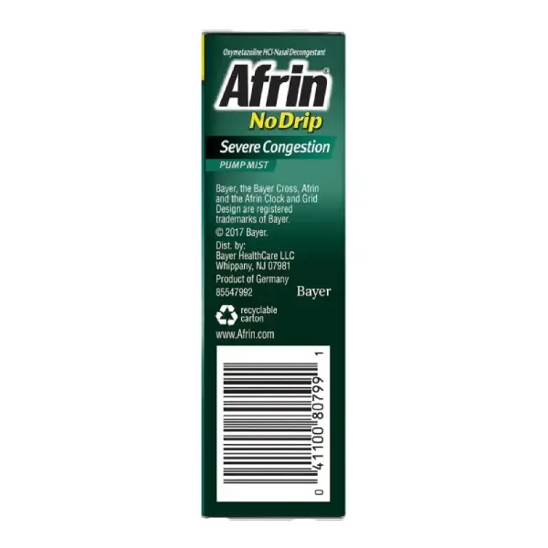 Afrin 20 ml  NoDrip 20 ml بخاخ لعلاج احتقان الانف الجاف