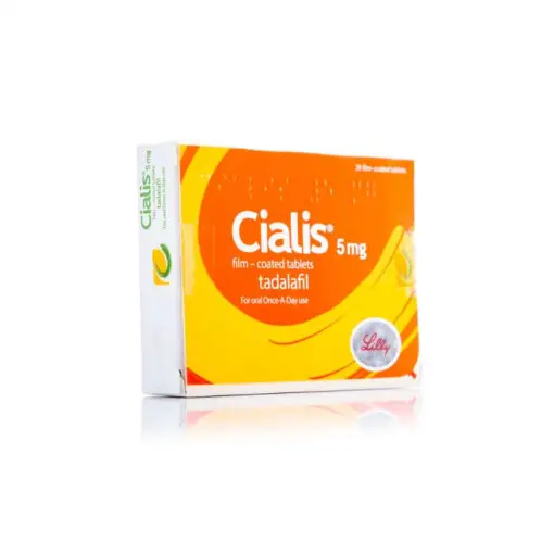 Cialis 5mg film-coated tablets tadalafil For oral Once-A-Day use 28 Tablets لعلاج ضعف الإنتصاب