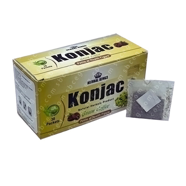 konjac 30 packets herbals king green coffee أعشاب كونجاك للتخسيس