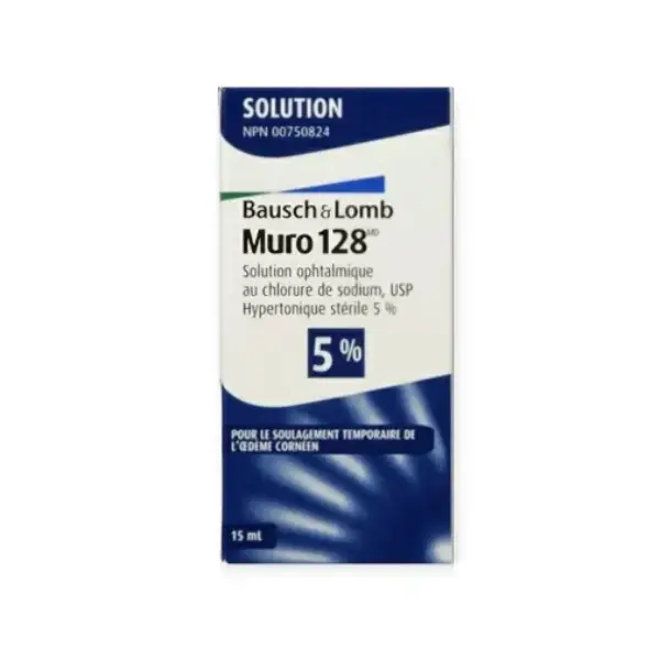 Muro 128 Drops 15 ml قطرة كلوريد الصوديوم لعلاج تورم قرنية العين