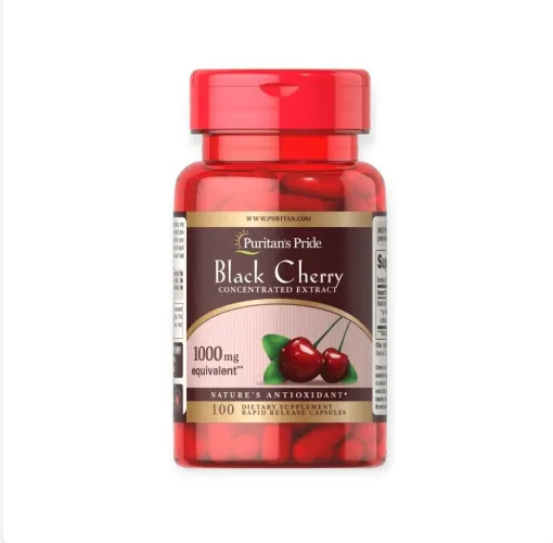 PURITAN`S PRIDE BLACK CHERRY EXTRACT 1000 MG EQUIVALENT 100 CAPSULES مكمل لالتهاب القلب