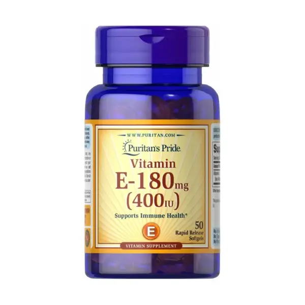 Puritan’s Pride Vitamin E-400 IU 180mg- 50 Softgels فيتامين هـ لدعم صحة القلب والمناعة