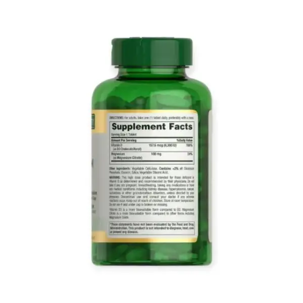 NATURE`S BOUNTY D3+ MAGNESIUM CITRATE 180 Tablets لدعم صحة المناعة