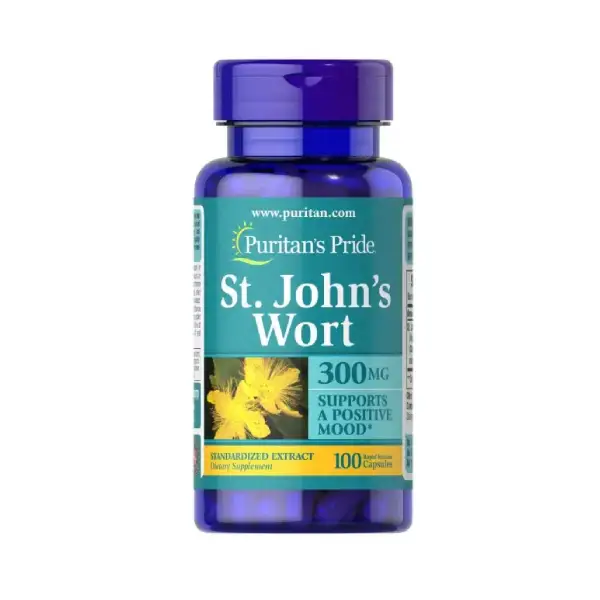 Puritan`s Pride St. John`s Wort 300 mg 100 capsules لعلاج الاكتئاب