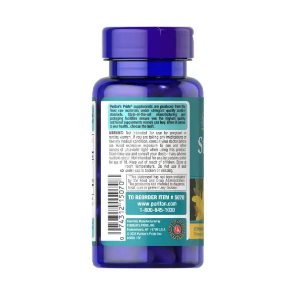 Puritan`s Pride St. John`s Wort 300 mg 100 capsules لعلاج الاكتئاب