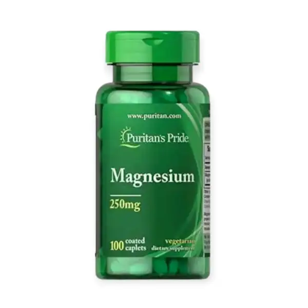 Puritans Pride Magnesium 250 mg 100 Tablets لدعم وظائف الأعصاب