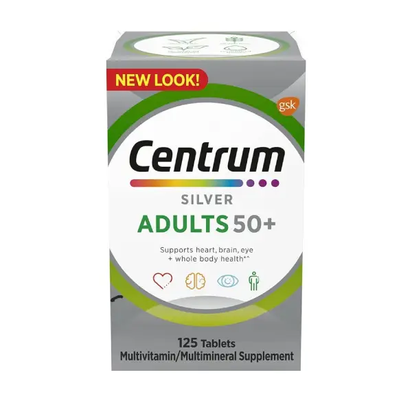 Centrum Silver Adults 50+ 125 Tablets سنتروم سيلفر ادالت لصحة كبار السن