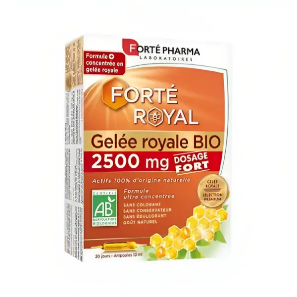 FORTE ROYAL 2500MG 20 JOURS غذاء ملكات النحل منشط جنسي للرجال