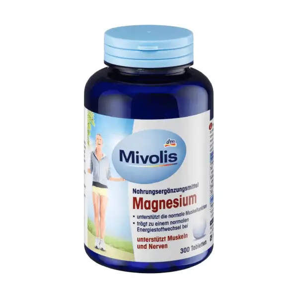 Mivolis Magnesium 300 Tablets لدعم وظيفة العضلات الطبيعية